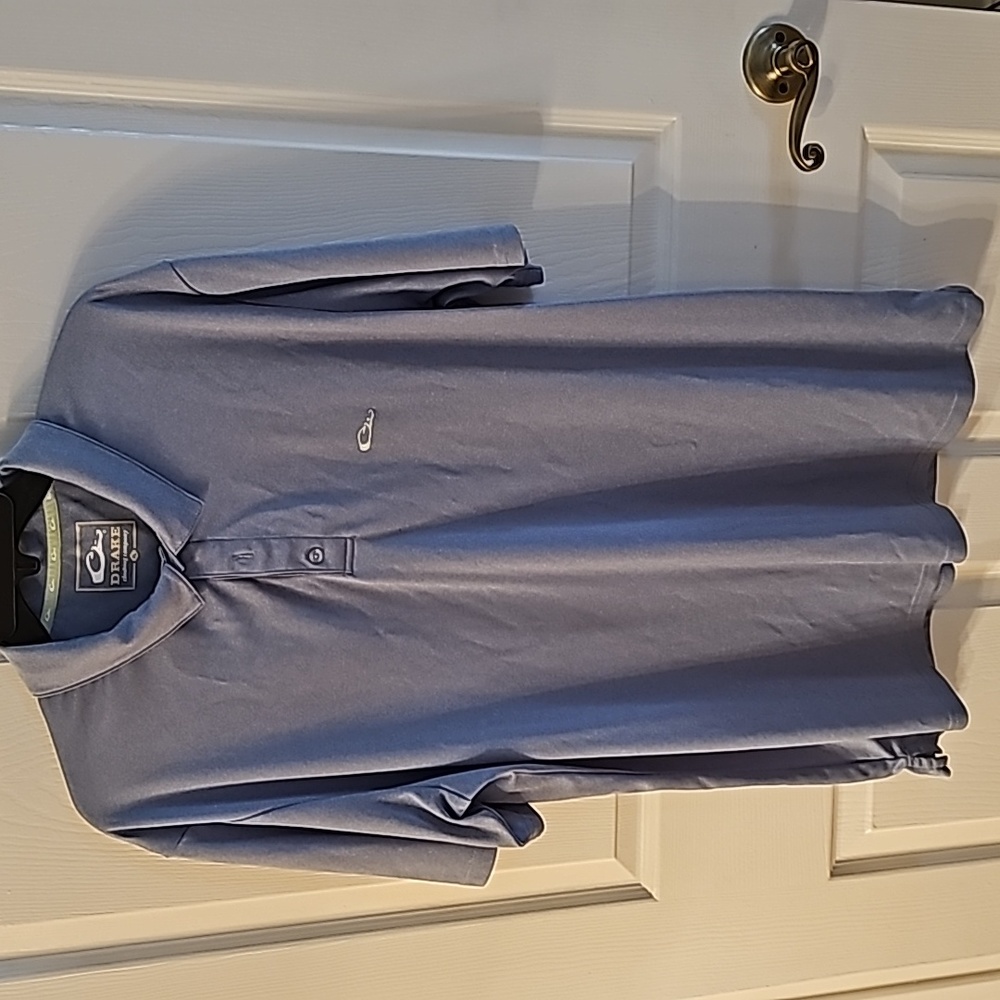 Men's Drake Waterfowl polo, XL, bluish gray